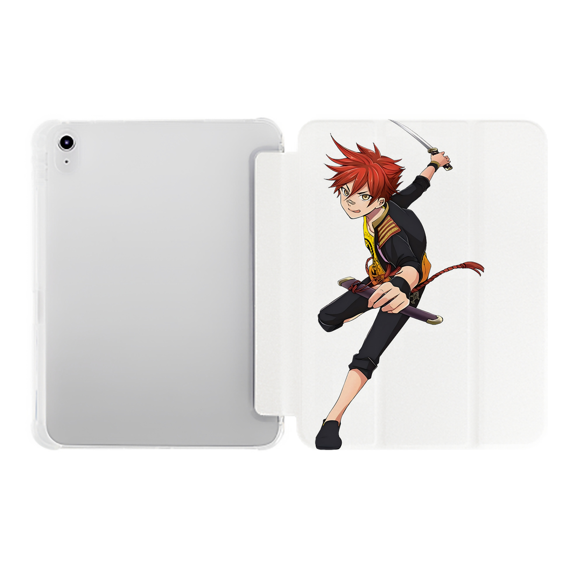（画像用） 刀剣乱舞 Touken Ranbu IPad ケース ペン収納付き 三つ折りスタンド PUレザー×シリコン 対応機種9.5/10.5/10.9インチ